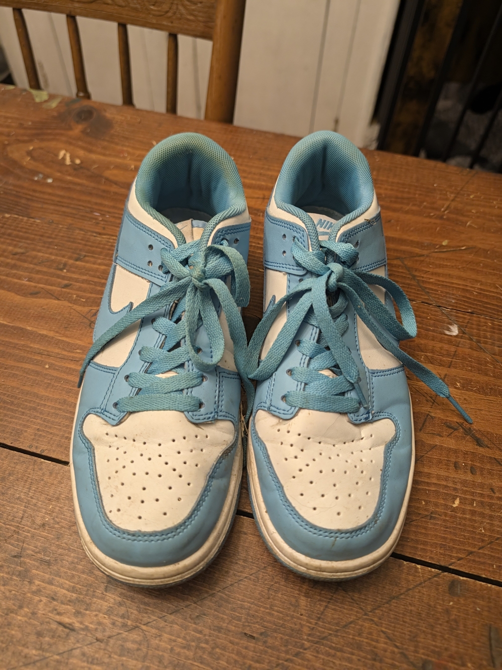 Nike Kids Blue and White High-Top Sneakers